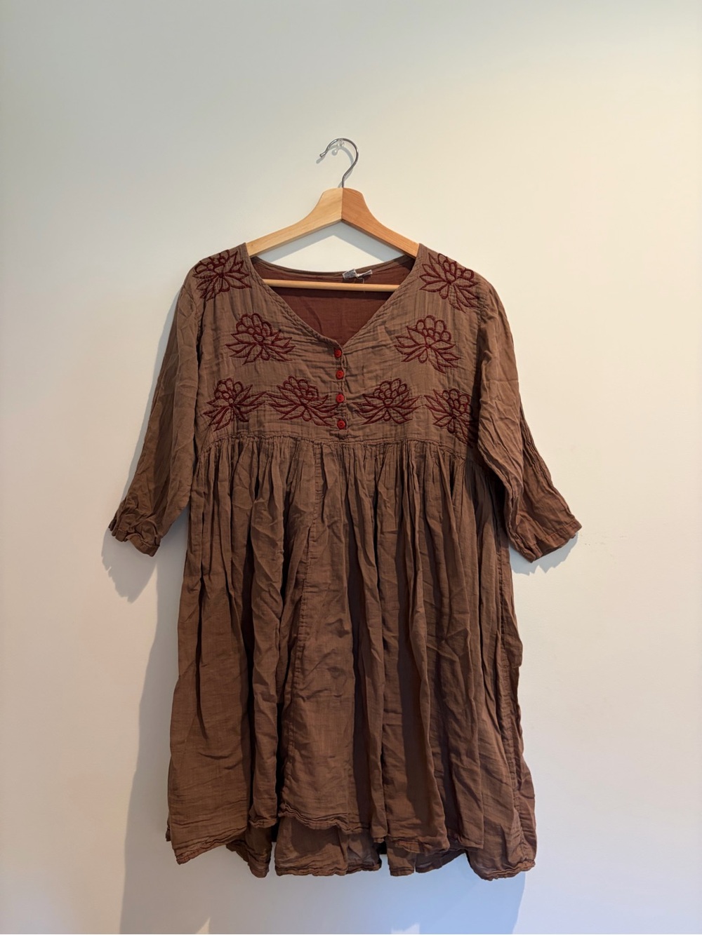 Vintage Bohemian Embroidered Dress